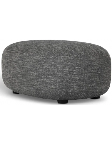 Luusar puf til sofa eller lænestol i polyester og træ 91,5 x 66 cm - Antracit