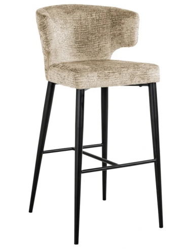 Taylor barstol i metal og polyester H103 cm - Sort/Sand