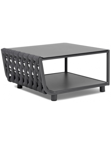 Hug lounge havebord i aluminium og Couture Max 81 x 71 cm - Antracit/Mørkegrå