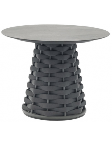 Hug havebord i aluminium og Couture Max H68 x Ø90 cm - Antracit/Mørkegrå