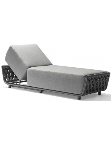 Hug solseng i aluminium og Couture Max 200 x 74 cm - Antracit/Mørkegrå