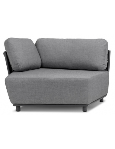 Hug loungemodul i aluminium og Couture Max 126 x 117 cm - Antracit/Mørkegrå