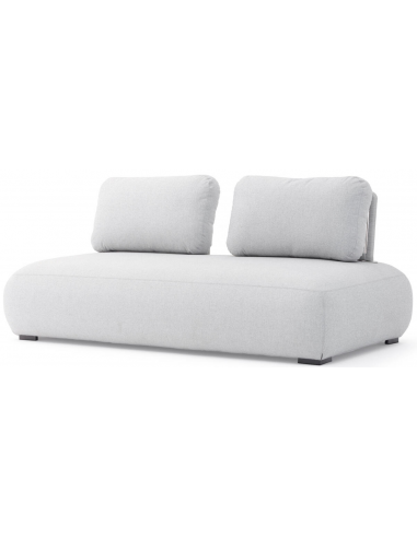 Olala loungemodul i aluminium og Couturetex 199 x 99 cm - Lysegrå
