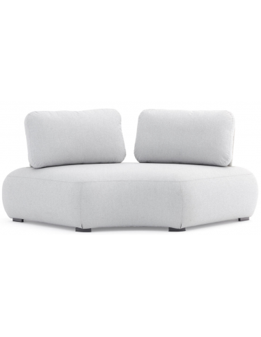Olala loungemodul i aluminium og Couturetex 194 x 106 cm - Lysegrå