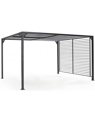 NOAH Pavillon med skydetag i aluminium og textilene 360 x 300 cm - Charcoal/Grå