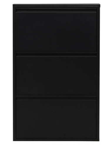 Ushu skoskab i stål H103 x B60 x D15 cm - Sort