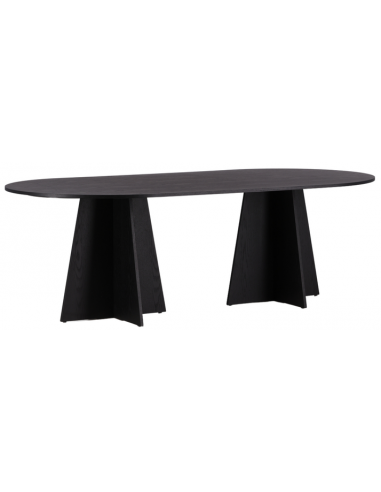 Boot spisebord i mdf og finér H75 x B230 x D115 cm - Sort