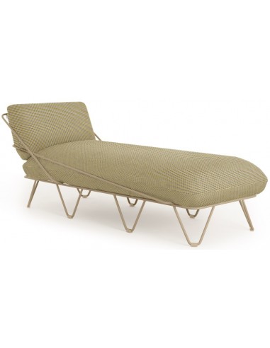 Diabla Valentina solseng i stål og tekstil 164 x 63 cm - Sand/Domino Joker gul meleret