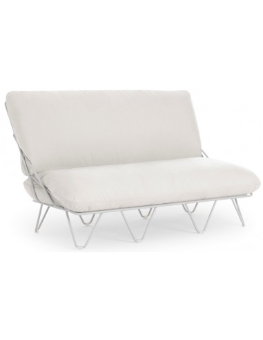 Diabla Valentina loungesofa i stål og tekstil 136 x 85 cm - Grå/Grå