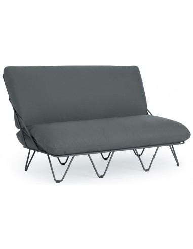Diabla Valentina loungesofa i stål og tekstil 136 x 85 cm - Antracit/Antracit