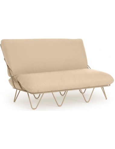 Diabla Valentina loungesofa i stål og tekstil 136 x 85 cm - Sand/Sand
