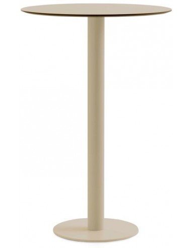 Diabla Mona bar havebord i stål og phenolic kunststof H105 x Ø70 cm - Sand