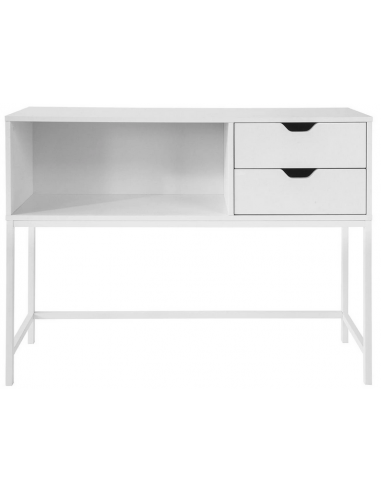 Konsolbord i metal og møbelplade H80 x B110 x D30 cm - Hvid
