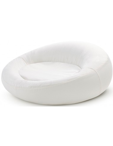 SAVANE Rund Oppustelig solseng i TPU og Sunbrella Ø165 cm - Hvid