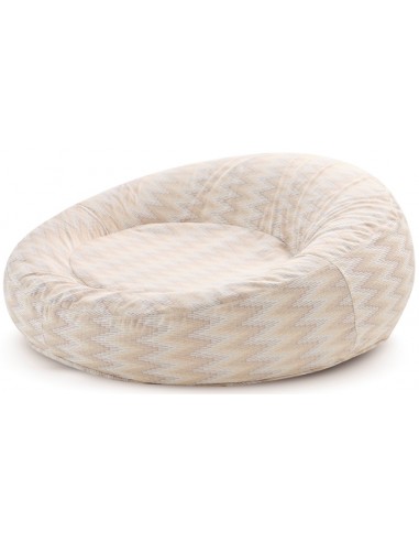 PINTAIL Rund Oppustelig solseng i TPU og Sunbrella Ø165 cm - Zigzag natur