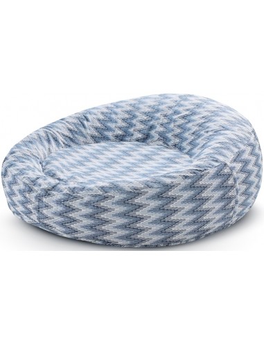 PINTAIL Rund Oppustelig solseng i TPU og Sunbrella Ø165 cm - Zigzag blå