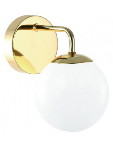 Bao Badeværelseslampe i metal og glas H19 cm 1 x G9 LED - Guld/Hvid