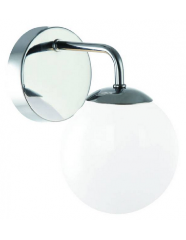 Bao Badeværelseslampe i metal og glas H19 cm 1 x G9 LED - Krom/Hvid