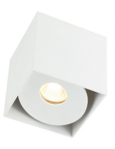 Cardi Påbygningsspot med kip i aluminium 11 x 11 cm 1 x GU10 - Hvid