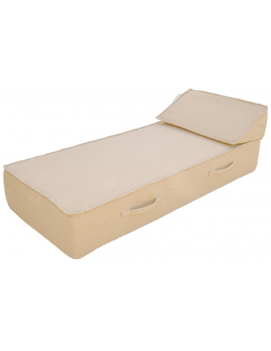 Single solseng i Memory Foam og Polyethylene 180 x 80 cm - Raffia beige