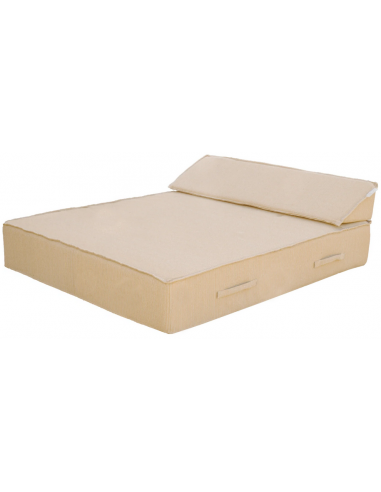 Dobbelt solseng i Memory Foam og Polyethylene 180 x 160 cm - Raffia beige