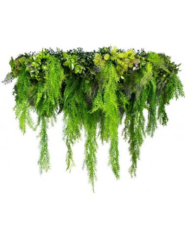 Violet svævende have i kunstige planter Ø100 cm - Grøn/Lilla