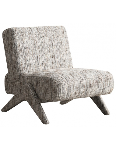 Lexi loungestol i asktræ og bomuld H77 cm - Meleret greige