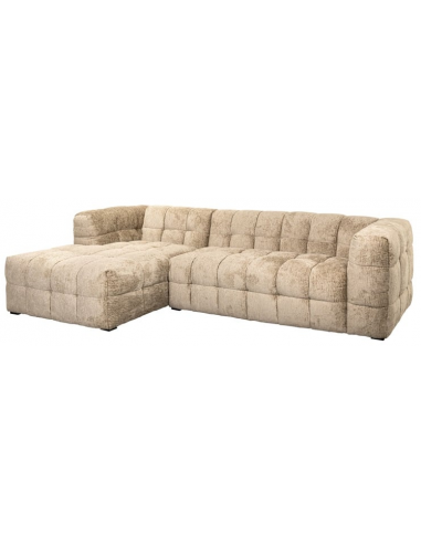 Merrol venstrevendt chaiselong sofa i chenille 257 x 167 cm - Beige