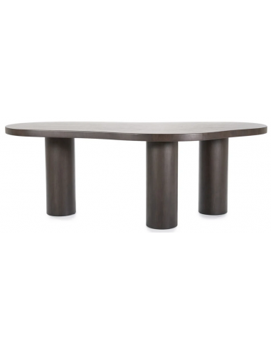 Bobbie organisk spisebord i valnøddefinér 221 x 117 cm - Mørkebrun