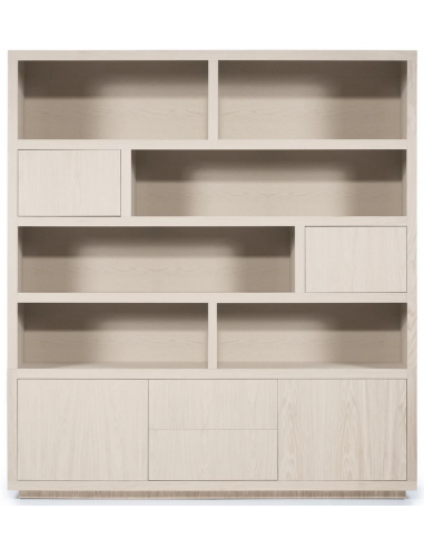 Helsinki Vitrineskab i egetræ H220 x B200 cm - Taupe