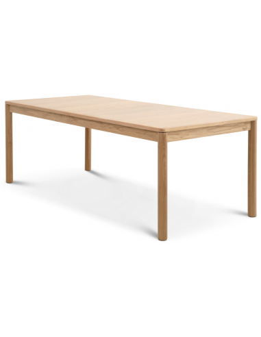 Syd spisebord med tillægsplader i egetræ og egetræsfinér 220 - 320 x 95 cm - Eg