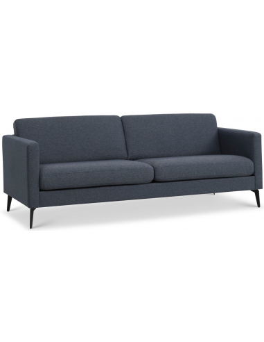 Askset 3-personers sofa i polyester B214 x D86 cm - Sort/Navy