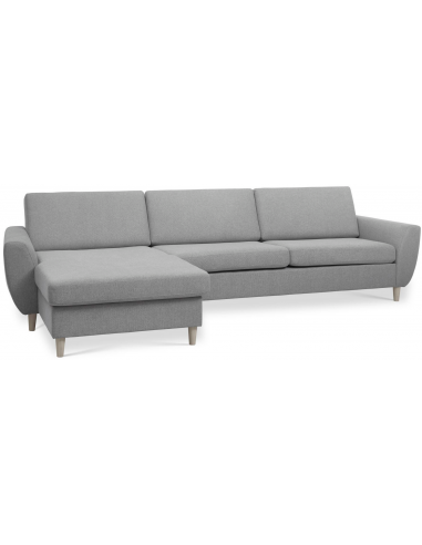 Wendy chaiselongsofa i polyester B308 x D149 cm - Natur/Grå