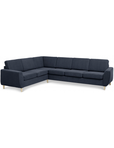 Wendy hjørnesofa i polyester B295 x D230 cm - Natur/Dyb blå