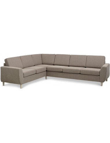 Wendy hjørnesofa i polyester B295 x D230 cm - Natur/Lysebrun