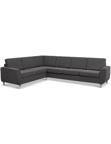 Wendy hjørnesofa i polyester B295 x D230 cm - Natur/Antracit