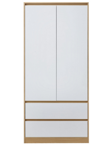 Heim klædeskab i MDF og møbelplade H176 x B80 x D52 cm - Natur/Hvid