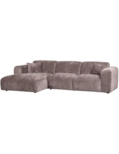 CLOUD Venstrevendt Chaiselongsofa i chenille 280 x 165 cm - Taupe