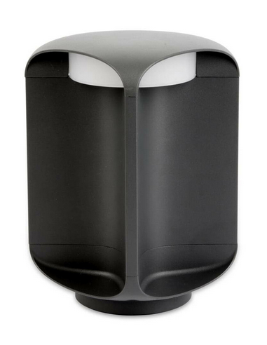 BU-OH Bedlampe i aluminium og polycarbonat H26,5 cm 12W LED - Mørkegrå/Hvid