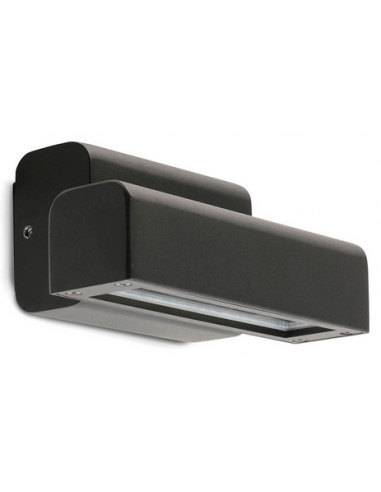 BALIC Udendørs væglampe i aluminium og glas B15 cm 8W SMD LED - Sort