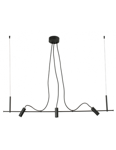 CLAP Udendørs loftlampe i aluminium B120 cm 3 x 6W COB LED - Sort