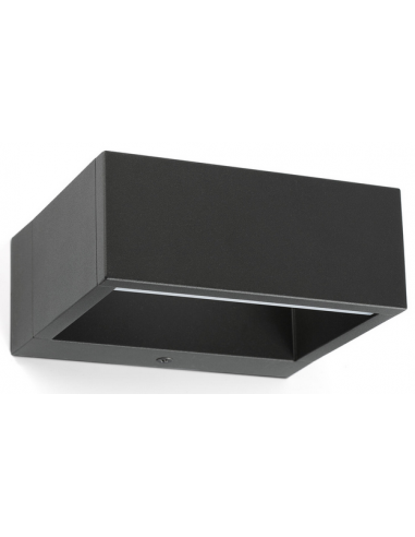 ALP Udendørs væglampe i aluminium og polycarbonat B15 cm 8W SMD LED - Mørkegrå