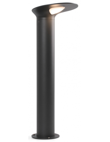 LOTUS Udendørs bedlampe i aluminium og polycarbonat H65 cm 18W SMD LED - Mørkegrå/Hvid