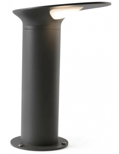 LOTUS Udendørs bedlampe i aluminium og polycarbonat H35 cm 18W SMD LED - Mørkegrå/Hvid