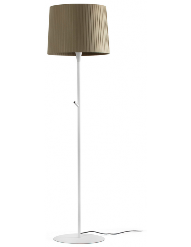 SAMBA Gulvlampe i stål og båndtekstil H154 cm 1 x E27 - Hvid/Grøn