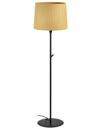SAMBA Gulvlampe i stål og båndtekstil H154 cm 1 x E27 - Sort/Gul