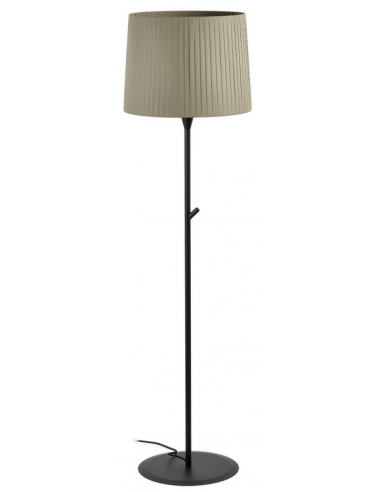 SAMBA Gulvlampe i stål og båndtekstil H154 cm 1 x E27 - Sort/Grøn