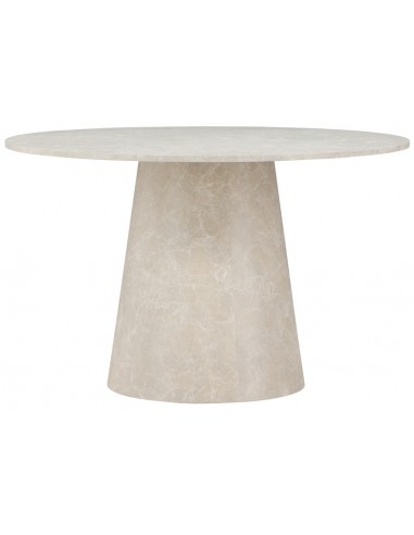 LANZ Rundt spisebord i mdf H75 x Ø120 cm - Beige marmoriseret