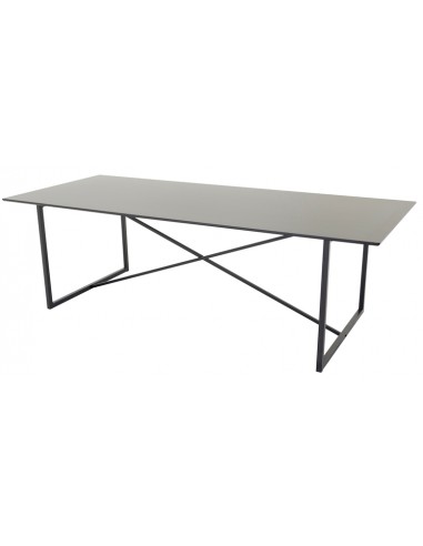 LACE Spisebord i stål og mdf H75 x B240 x D100 cm - Sort/Sort