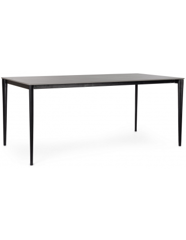 Reija spisebord i stål og porcelæn 180 x 90 cm - Sort/Gråt stenlook